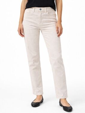 Pilcro “Boyfriend” Women's High-Rise Straight Cords in Off-White